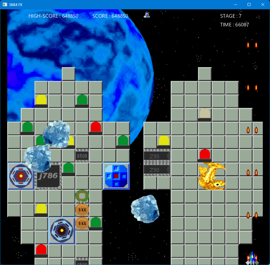 JavaFXシューティングゲーム編、画像サンプル。シャチホコボーナス